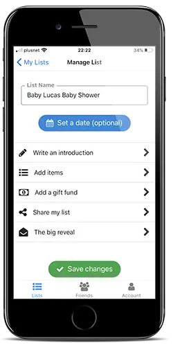 Adding a final item to your gift list