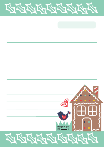 Printable gift list template